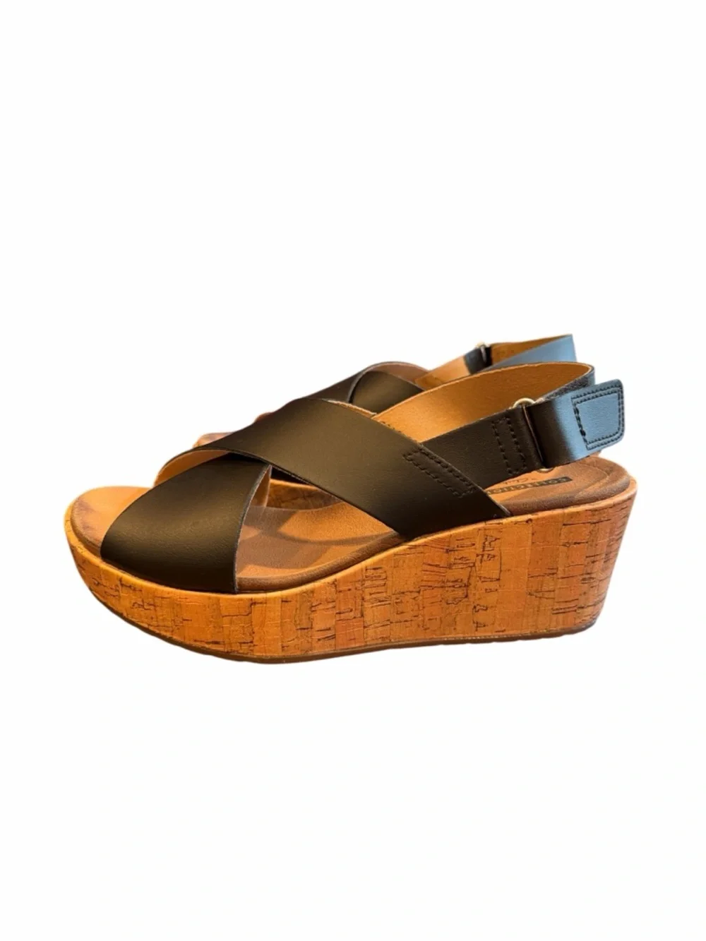 Clarks Collection Black Wedge Sandals Comfort Slingback Casual Size 7 - Picture 6 of 8